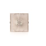 Double button for switches and push buttons, champagne matt