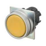 Pushbutton A22NZ Ã˜22, bezel brushed metal, FLAT, Alternate, CAP COLOR A2270273A