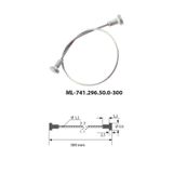 Suspension steel cable, 1.2x300mm, terminated with 6x8mm