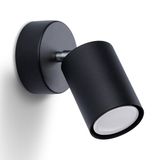 WALL LAMP LEMMI 1 BLACK GU10 1X40 IP20