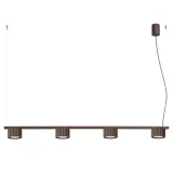 Chandelier AURA 4 brown Gx53