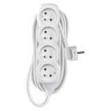 EMOS Extension cord 5m 4-socket white PVC 1.5mm2