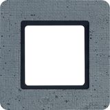 Frame 1gang, Q.7, grey, concrete structured for illumination