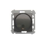 Remote controlled switch with relay, 8A, anthracite, metalic