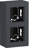 Housing incl. cover frame, double, tall, surface-mounted, A.8, matte anthracite