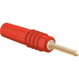 1 mm plug, solder connection, 0.25 mm², red, 22.2602-22