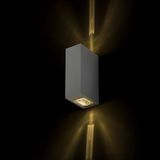 NICK II wall brushed aluminum 230V LED 2x3W 10° IP54 3000K