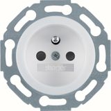 Earth pin socket, raised touch surface, screw, Series 1930/Glass, polar white