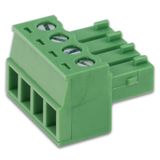 4-pole screw plug. 250V/8A, 28-16 AWG/0.5-1.5mm2