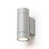 MIZZI NEW II wall silver grey 230V LED GU10 2x8W IP65