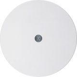 Centre plate for cable out., R.1/R.3/R.classic, p. white glossy