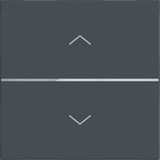 Push button cover, single, arrow, A.x/C.x,A.x/C.x anthracite