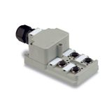 Hood distributor, M12, 30 V, A-coded, LED: Yes, LED initiator: Yes, Wiring type: PNP