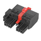 PCB plug-in connector, female plug, 7.62 mm, Number of poles: 4, 180°, PUSH IN with actuator, PUSH IN without actuator, Clamping range, max. : 10 mm², Box