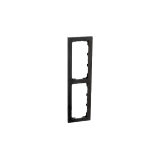 FRAME 2+2 FOR TRIPLE OUTLET BLACK 12-PACK