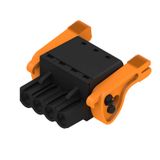 PCB plug-in connector, female plug, 5.00 mm, Number of poles: 4, 180°, PUSH IN with actuator, Clamping range, max. : 3.31 mm², Box