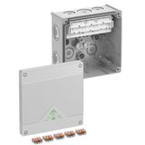 Junction box, Type of protection IP66, max. 6², Impact strength IK07, Protection class II, Ui 450V AC, Ui 450V DC, DLG, VDE, Halogen free