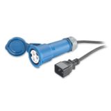 EPDU power cord, IEC309 16A to C20, 0.5m