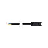 Connection cord 3x2.5mm 2 female 3-pole connectors, Wieland system, without plug; black; 2 m