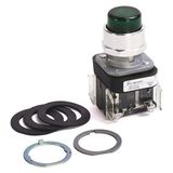 Allen-Bradley, 800T-QB10W, 30.5mm Type 4/13 Mom. Contact PB-Illum., White, Ext. Hd w/o Guard, Incand./No Options, 120V AC, 1 NO-1 NC