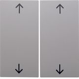 Rocker 2gang imprinted arrows symbol, S.1/B.3/B.7, p. white glossy