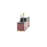 Basic switch, general purpose, Hinge roller lever (26.6 R, 9.5x4 dia., Stainless steel roller), Snap action, Self-reset type, Single-Pole, Double-Throw type, SPDT, Solder terminal X10G7030A