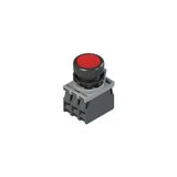 Complete unit with illuminated pushbutton, fixing adapter and contacts