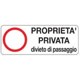Private property sign - 330x125 mm
