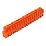THT female header straight Pin spacing 5.08 mm orange