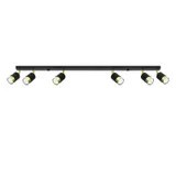 CEILING LAMP NERO 6 BLACK/GOLD GU10 6X40W IP20