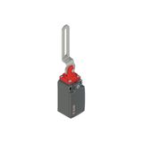 Safety switch with slotted hole lever