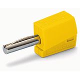 Banana plug for socket 4 mm Ø yellow