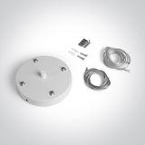 050138B/W WHITE SUSPENSION BASE FOR 62020 SQUARE PLAFO