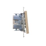Double IT socket RJ45, category 5e, white