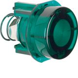 Knob for push-button/pilot lamp E10, light control, green, trans.