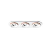 SHARM R III recessed white copper 230V LED 3x10W 24° 3000K