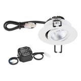LED ceiling recessed - round - swiveling - white (STL) IP20 - 220-240V - 8.4W - 3000K - 1010lm - incl. power supply