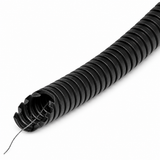 Pliable Corrugated Conduit with Pulling Wire HF UV-resistant 32mm 750N 50m Black