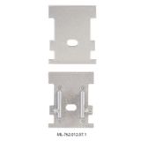 End cap with hole for BK, silver color, 1 pc