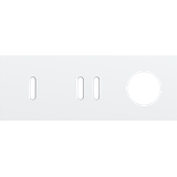 Threefold faceplate, horizontal 71 mm centre distance, for a single an