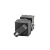 Selector switch complete, dia. 16 mm, non-illuminated, lever type, square, 2 notches, manual reset, IP65, DPDT contact block, solder terminal A16S7007B