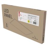 LED panel 30×60 rect., built-in, white, 18W neutral white, Emergency