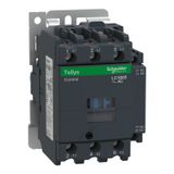 IEC contactor, TeSys D, nonreversing, 65A, 40HP at 480VAC, up to 100kA SCCR, 3 phase, 3 NO, 48VAC 50/60Hz coil, open