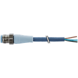 M12 male 0° A-cod. with cable shielded F&B Pro TPE-S 8x0.25 bu 10m
