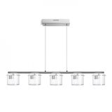 ESTRA V pendant white clear glass 230V LED 5x5W 3000K