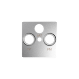 Cover for R-TV-SAT aerial socket, cold aluminum