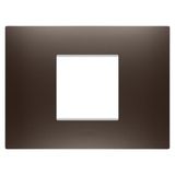 EGO PLATE - IN PAINTED TECHNOPOLYMER - 2 MODULES - BROWN SHADE - CHORUSMART