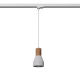 HANGING LAMP 3 PHASE QUBIC GRAY E27 WHITE