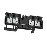 Feed-through terminal block, SNAP IN, black, 2.5 mm², 24 A, 800 V, Num