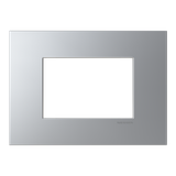 Frame - 1-gang / 3-modules - Niessen logo - Silver